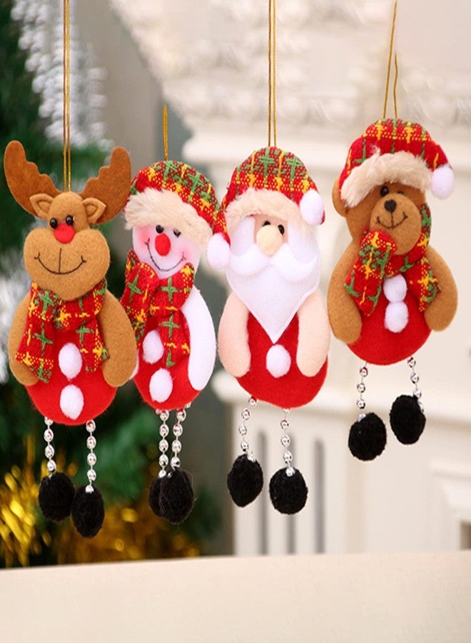 squishy 4Pcs Christmas Decorations, Holiday Ornaments with String for Christmas Decor, Holiday Home Party Decorative Set for Festival Celebration (Multicolor（E） 4PCS) - Image 1